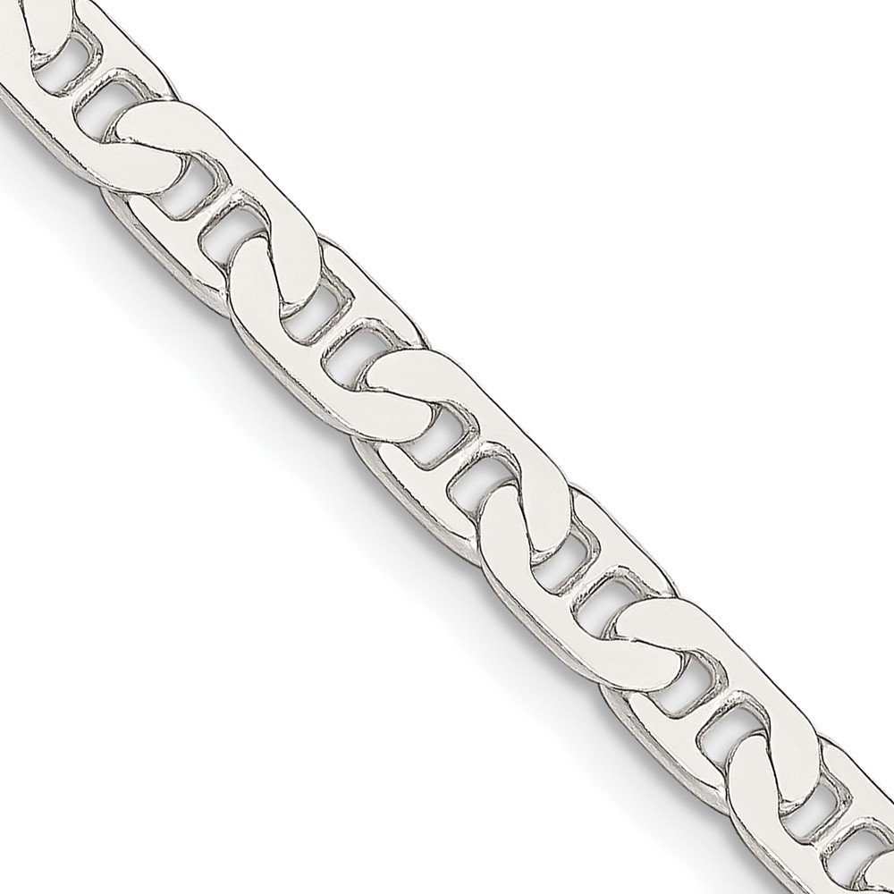 925 Sterling Silver Nautical 4.5mm Flat Anchor Chain